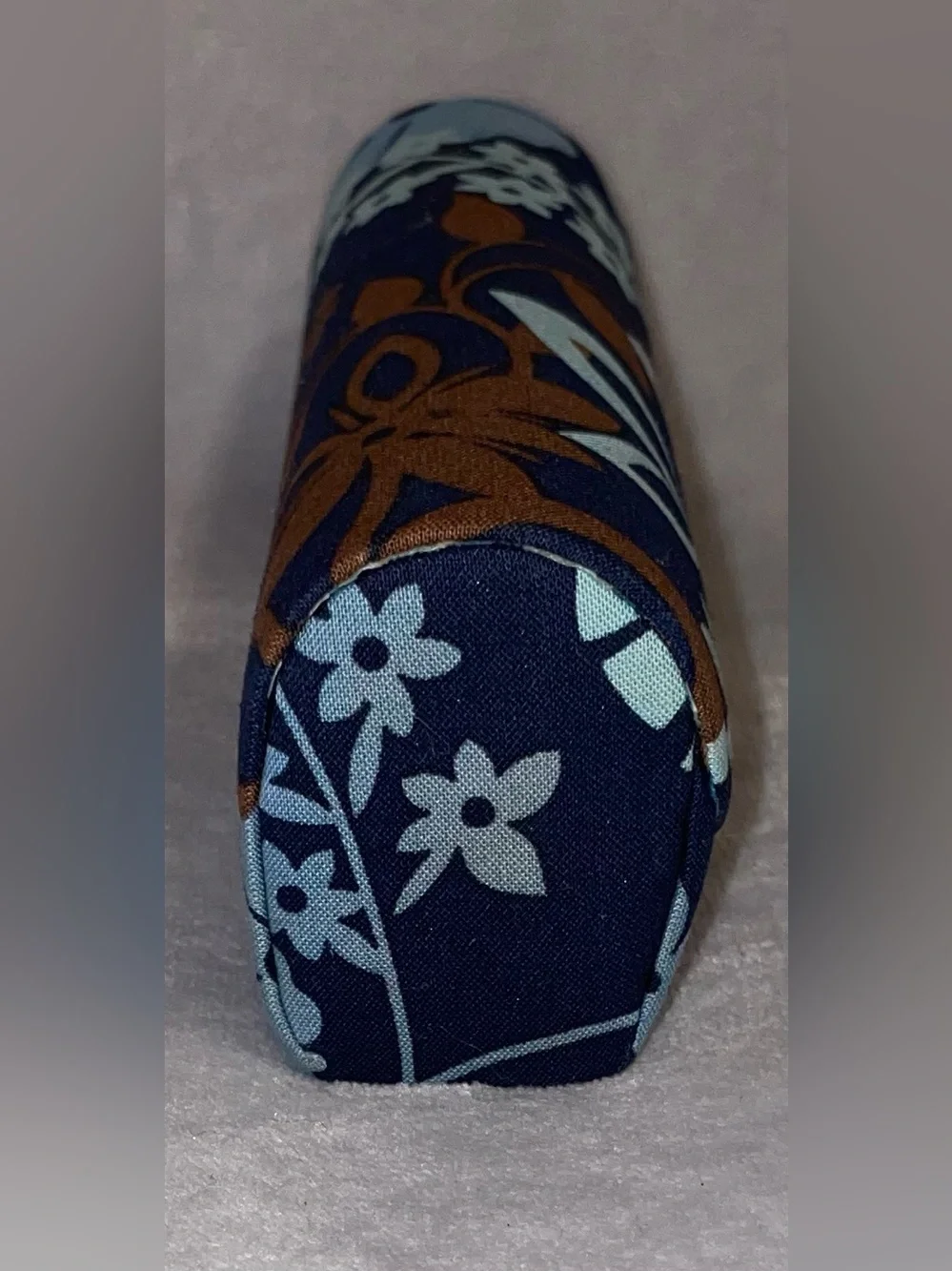 Vera Bradley Java Floral Hard Eyeglass Case Magnetic Closure Blue Brown Sunglass